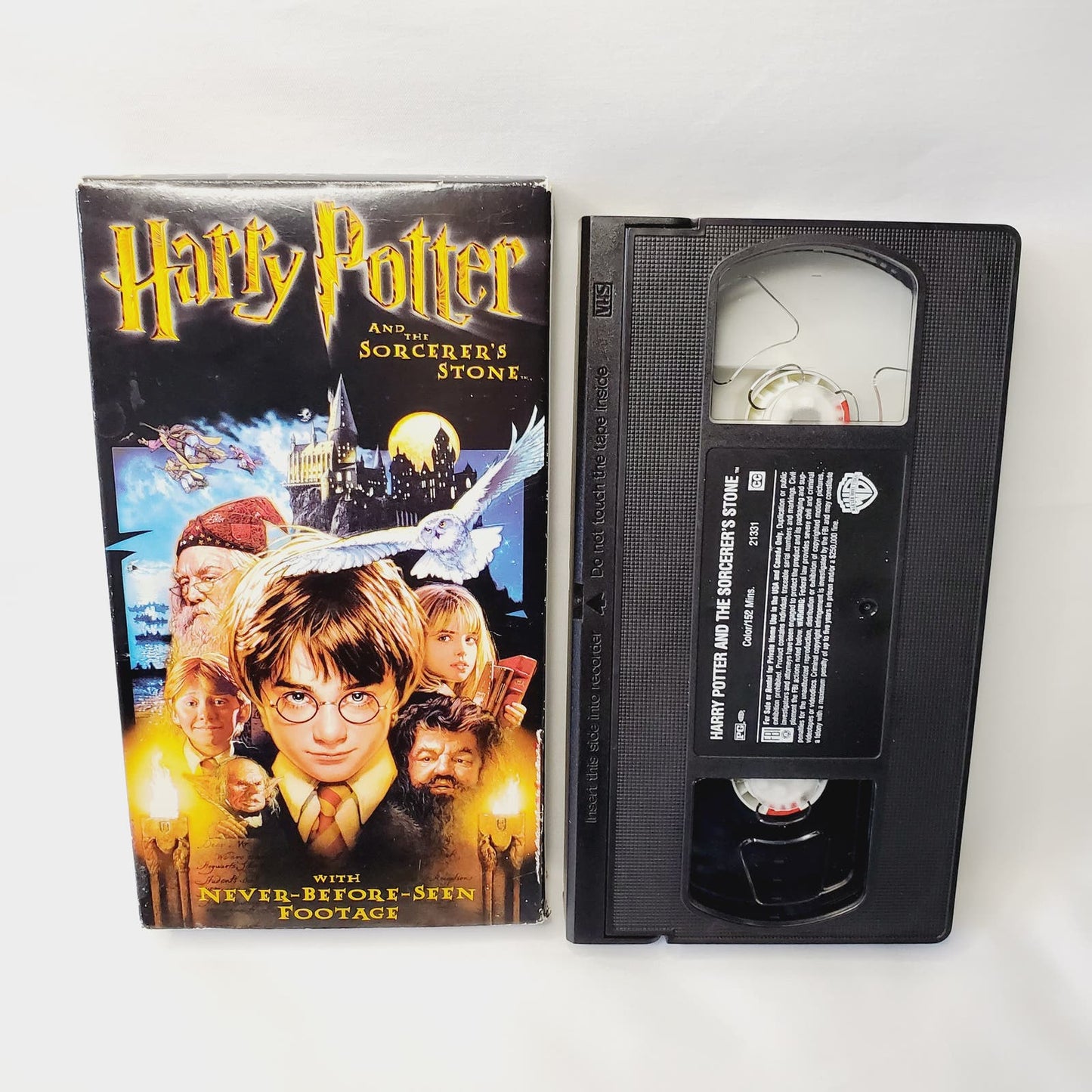 Harry Potter Bundle. Universal HP Wands, VHS, Magical Places Coloring, Glass Cup