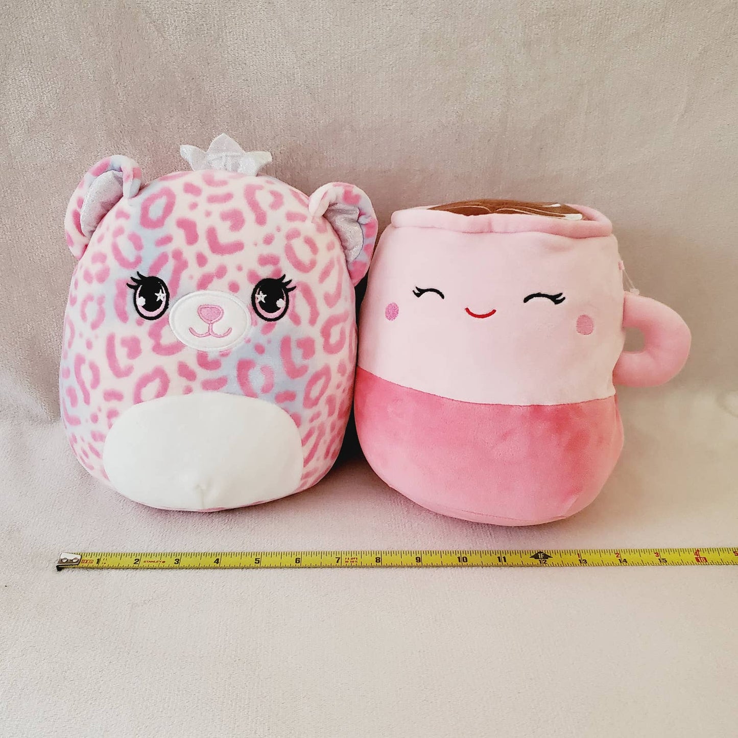 Squishmallow Pink Bundle! Brandi the Cheetah Queen & Emergy the Latte. Gift - NWOT