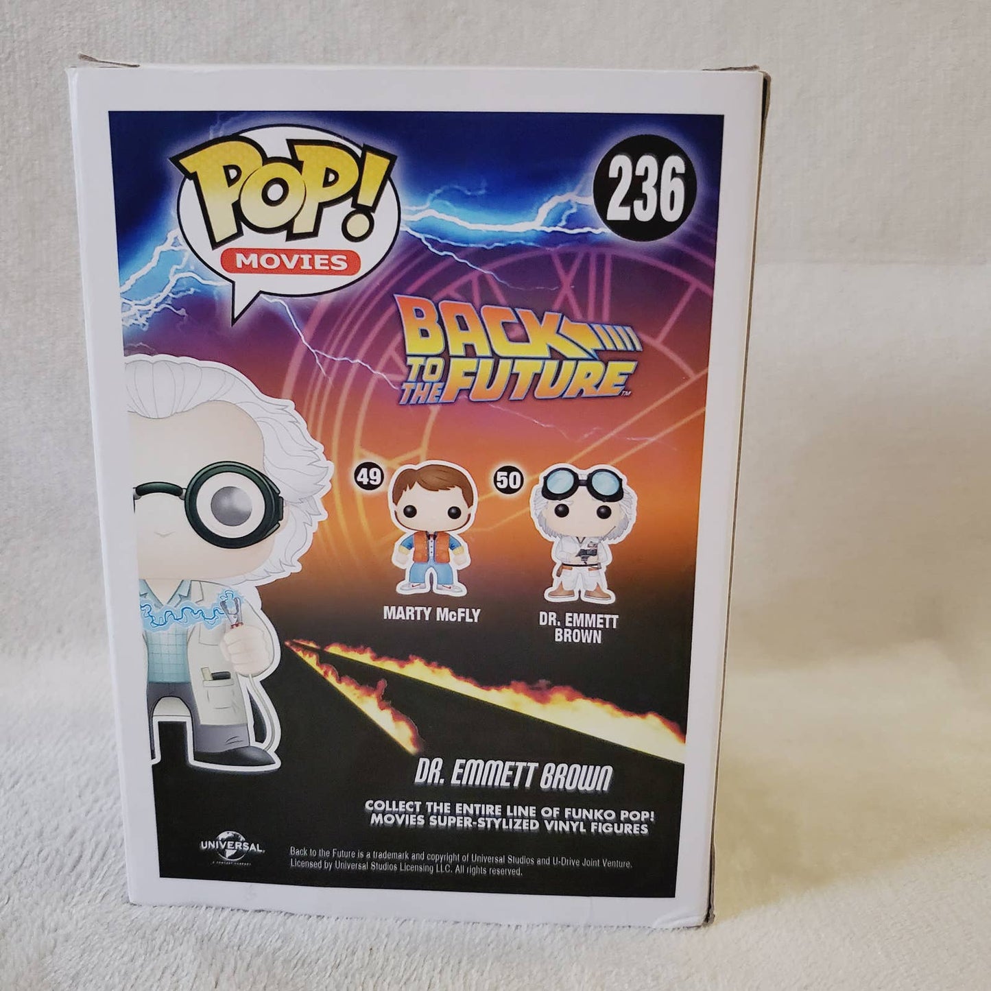 Back to the Future Dr. Emmett Brown Loot Crate Exclusive 236 Funko Pop 14+ - NIB