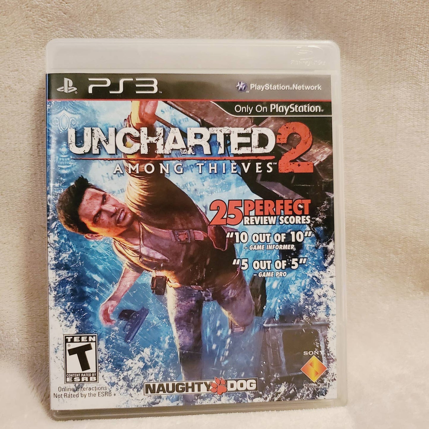Uncharted 2 Among Thieves PS3 Complete & Drakes Fortune Disc Bundle. Teen. Tested
