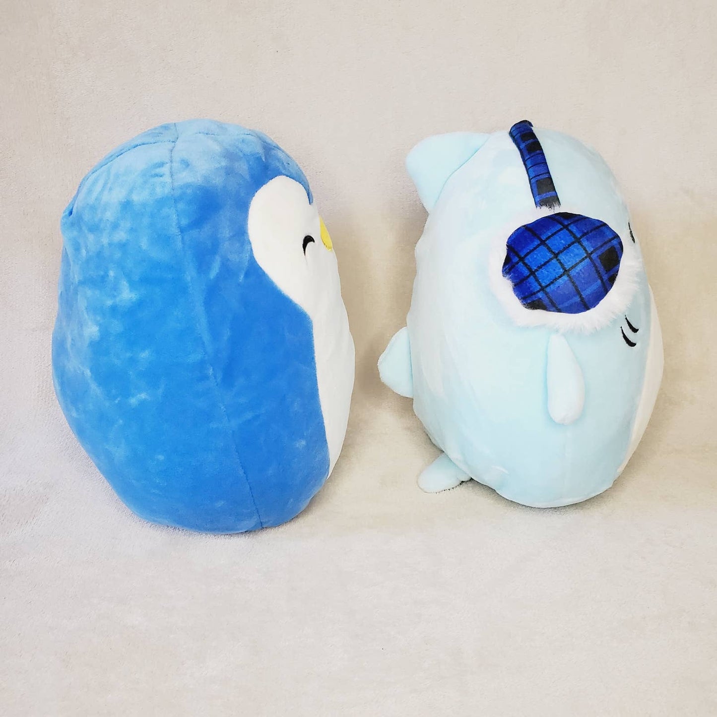 Squishmallow Bundle! Puff the Penguin & Sharon the Shark. Machine washable - NWOT