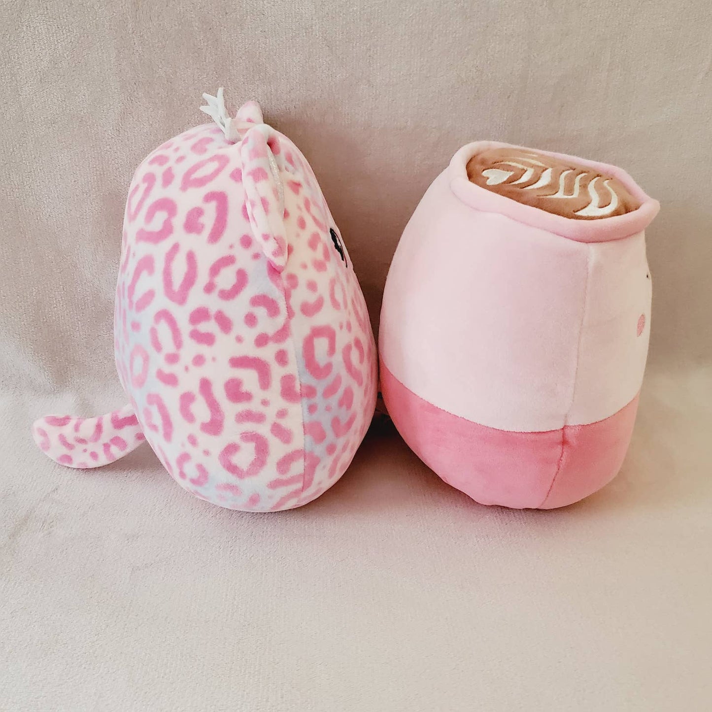 Squishmallow Pink Bundle! Brandi the Cheetah Queen & Emergy the Latte. Gift - NWOT