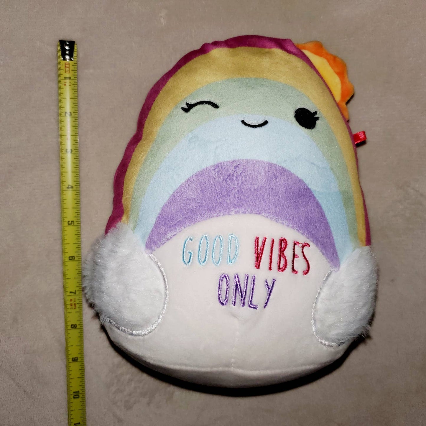 Squishmallow Sunshine Good Vibes Only Winking Rainbow Wellness Squad Toy - NWOT