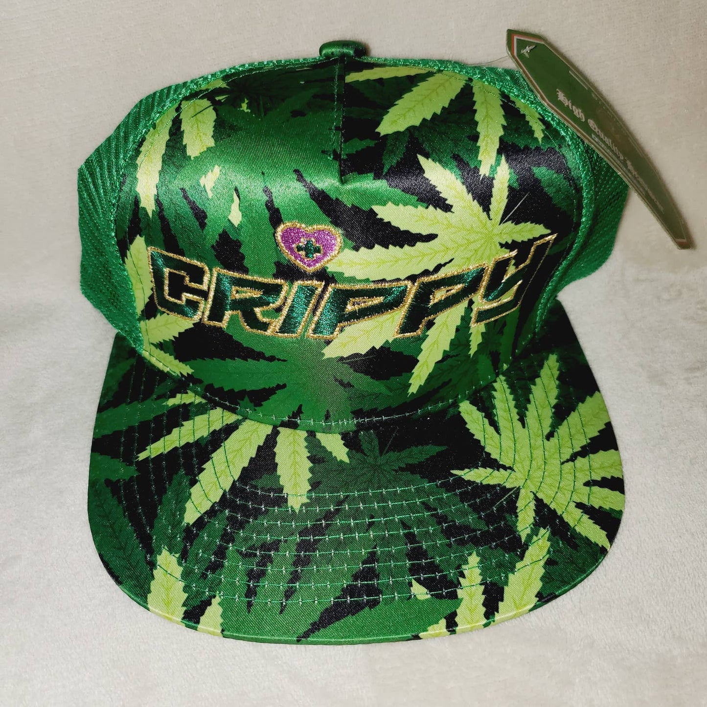 Crippy Embroidered Headwear Cannabis Marijuana 420 Adjustable Trucker Hats - NWT