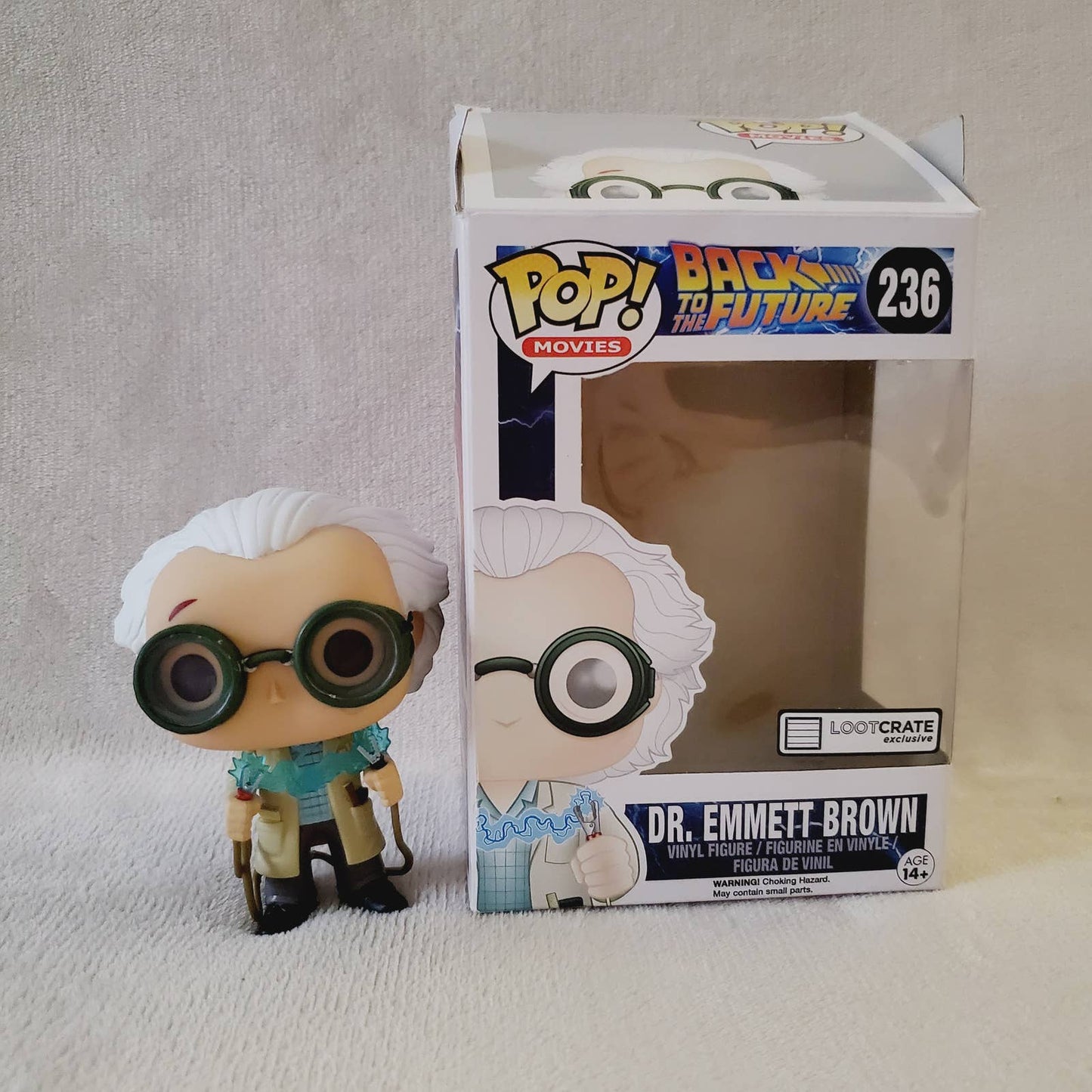 Back to the Future Dr. Emmett Brown Loot Crate Exclusive 236 Funko Pop 14+ - NIB