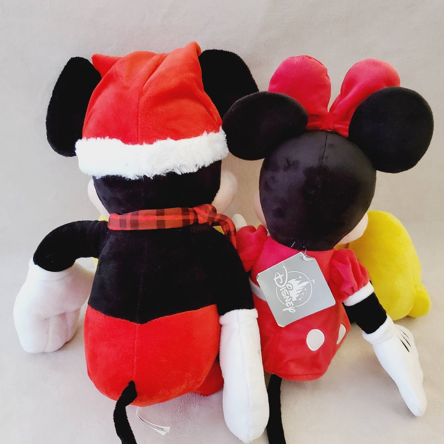 Disney Holiday Mickey Mouse Exclusive Deluxe & Minnie Mouse Plush Bundle - NWT